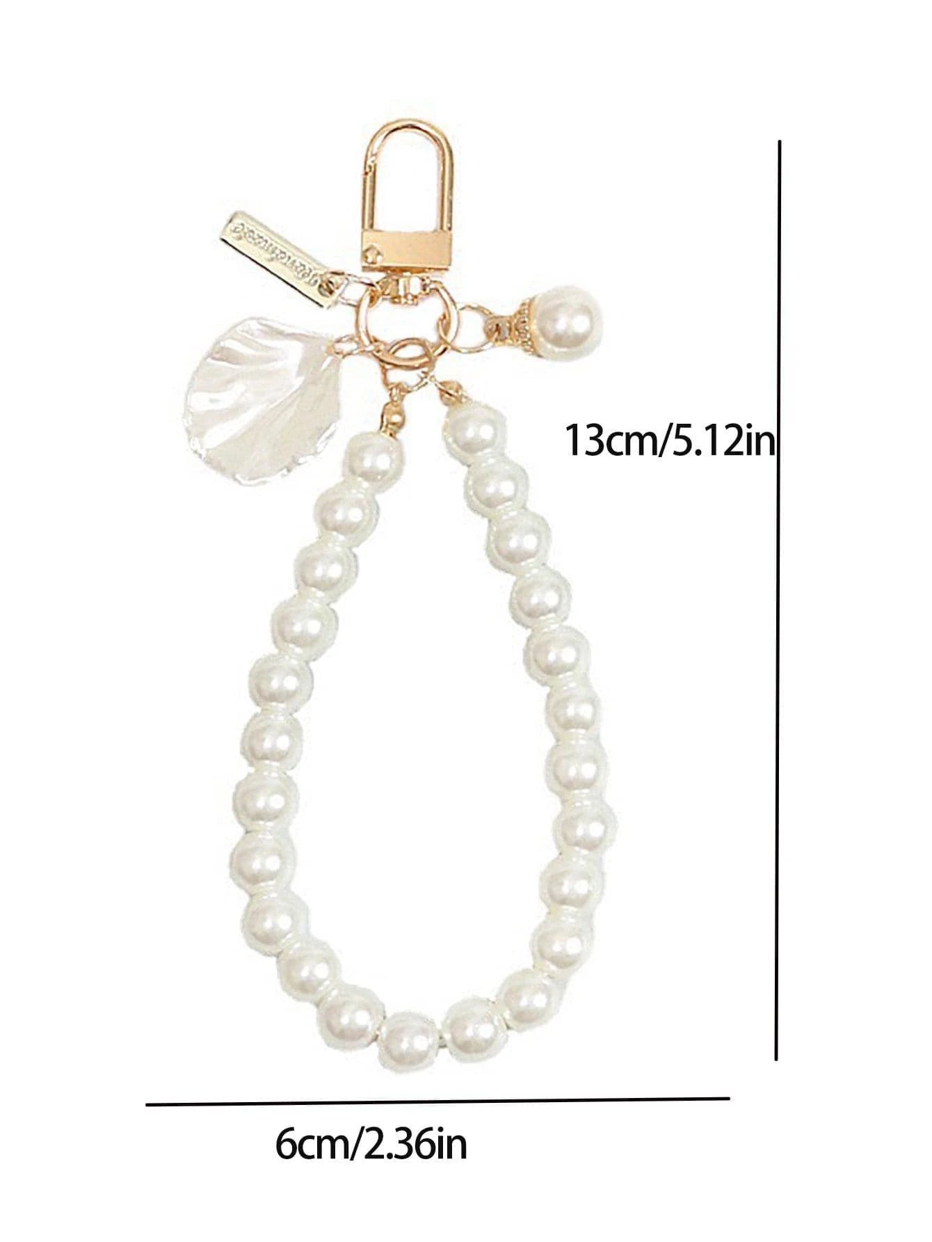 1Pc Women Faux Pearl Beaded Elegant Keychain for Gifts, Wallets, School Bags, Backpacks, and Satchels